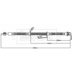 Brake Hose Pipe BORG & BECK BBH7945 OE Ref 90947-02G31