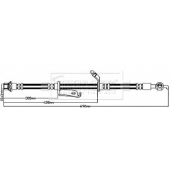Brake Hose Pipe BORG & BECK BBH7946 OE Ref 9094702E35