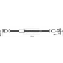 Brake Hose Pipe BORG & BECK BBH7950 OE Ref 3B7 611 775 BORG & BECK