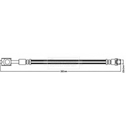 Brake Hose Pipe BORG & BECK BBH7956 OE Ref 3B0 611 775