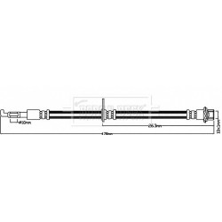 Brake Hose Pipe BORG & BECK BBH7967 OE Ref 90947-02C89