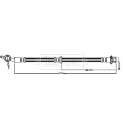 Brake Hose Pipe BORG & BECK BBH7969 OE Ref 9094702G49