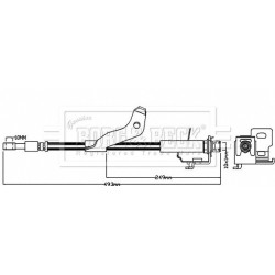 Brake Hose Pipe BORG & BECK BBH7972 OE Ref 96625949