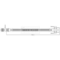 Brake Hose Pipe BORG & BECK BBH7976 OE Ref 46210-2S710