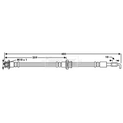 Brake Hose Pipe BORG & BECK BBH7979 OE Ref 562381 BORG & BECK