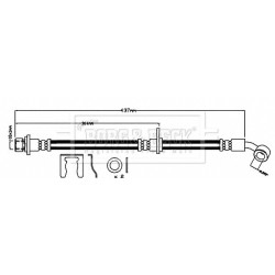 Brake Hose Pipe BORG & BECK BBH7990 OE Ref 01466-TL0-G50