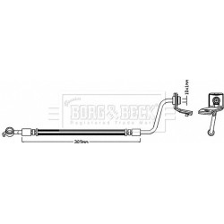 Brake Hose Pipe BORG & BECK BBH7995 OE Ref 58737-2B010 BORG & BECK