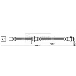 Brake Hose Pipe BORG & BECK BBH8004 OE Ref 46211-MB42A BORG & BECK