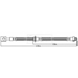 Brake Hose Pipe BORG & BECK BBH8005 OE Ref 46210-MB42A BORG & BECK