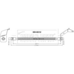Brake Hose Pipe BORG & BECK BBH8012 OE Ref EC014381XB