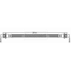 Brake Hose Pipe BORG & BECK BBH8014 OE Ref 5157062J00