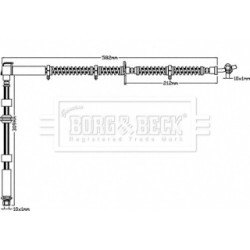 Brake Hose Pipe BORG & BECK BBH8017 OE Ref LR058048