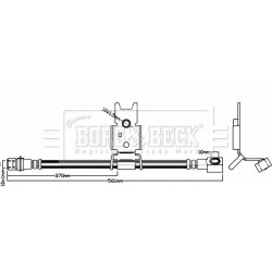 Brake Hose Pipe BORG & BECK BBH8030 OE Ref 05166552-AA BORG & BECK