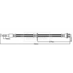 Brake Hose Pipe BORG & BECK BBH8037 OE Ref 90947-02F43 BORG & BECK