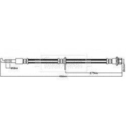 Brake Hose Pipe BORG & BECK BBH8038 OE Ref 90947-02F42 BORG & BECK