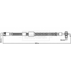Brake Hose Pipe BORG & BECK BBH8042 OE Ref 4806.N0