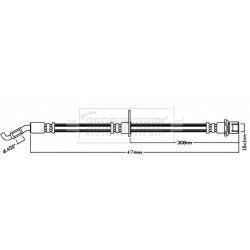 Brake Hose Pipe BORG & BECK BBH8045 OE Ref 9004922298