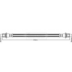 Brake Hose Pipe BORG & BECK BBH8049 OE Ref 90049-22185 BORG & BECK