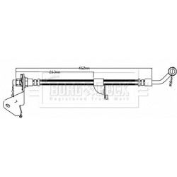 Brake Hose Pipe BORG & BECK BBH8050 OE Ref 96625919 BORG & BECK