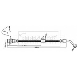 Brake Hose Pipe BORG & BECK BBH8051 OE Ref 96625920