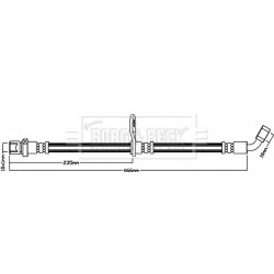 Brake Hose Pipe BORG & BECK BBH8059 OE Ref 26541-FG010 BORG & BECK