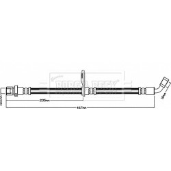 Brake Hose Pipe BORG & BECK BBH8060 OE Ref 26541-FG000 BORG & BECK