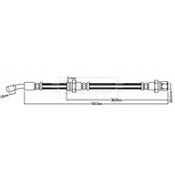 Brake Hose Pipe BORG & BECK BBH8069 OE Ref 96437793