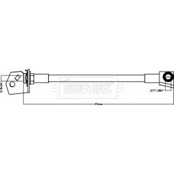 Brake Hose Pipe BORG & BECK BBH8072 OE Ref 52128515-AC BORG & BECK