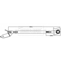 Brake Hose Pipe BORG & BECK BBH8076 OE Ref 4779234AD BORG & BECK