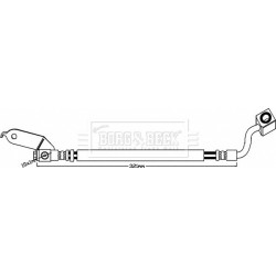 Brake Hose Pipe BORG & BECK BBH8077 OE Ref 4779235AD BORG & BECK