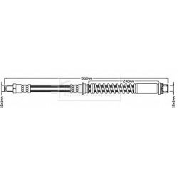 Brake Hose Pipe BORG & BECK BBH8078 OE Ref SHB000520