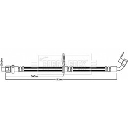 Brake Hose Pipe BORG & BECK BBH8081 OE Ref 26591-SC010