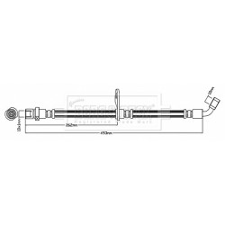 Brake Hose Pipe BORG & BECK BBH8082 OE Ref 26591-SC000