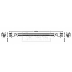 Brake Hose Pipe BORG & BECK BBH8084 OE Ref 46210-1HJ5B