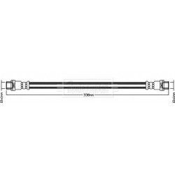 Brake Hose Pipe BORG & BECK BBH8090 OE Ref 2H0 611 775