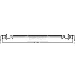 Brake Hose Pipe BORG & BECK BBH8097 OE Ref 90049-22187