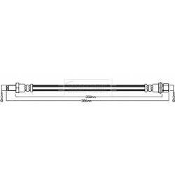 Brake Hose Pipe BORG & BECK BBH8102 OE Ref 90947-T2015 BORG & BECK