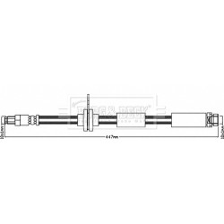 Brake Hose Pipe BORG & BECK BBH8105 OE Ref 1702987 BORG & BECK