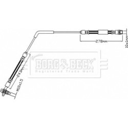 Brake Hose Pipe BORG & BECK BBH8106 OE Ref SHB500170