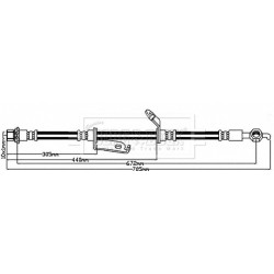 Brake Hose Pipe BORG & BECK BBH8108 OE Ref 90947-W2022