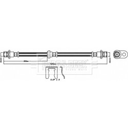 Brake Hose Pipe BORG & BECK BBH8123 OE Ref 01466-S3Y-000 BORG & BECK