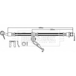 Brake Hose Pipe BORG & BECK BBH8126 OE Ref 01465-TL1-G00