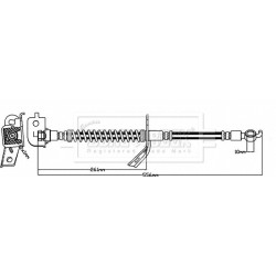 Brake Hose Pipe BORG & BECK BBH8128 OE Ref 58731-2L000