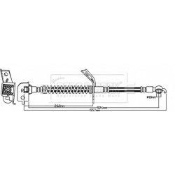 Brake Hose Pipe BORG & BECK BBH8129 OE Ref 58732-2L000
