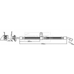 Brake Hose Pipe BORG & BECK BBH8131 OE Ref 58732-4H000