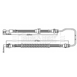 Brake Hose Pipe BORG & BECK BBH8134 OE Ref 1K2FX-43-980 BORG & BECK