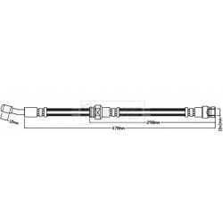 Brake Hose Pipe BORG & BECK BBH8135 OE Ref 58737-2F-100