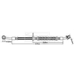 Brake Hose Pipe BORG & BECK BBH8136 OE Ref 58732-1G-000