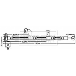 Brake Hose Pipe BORG & BECK BBH8137 OE Ref 58731-4D-000 BORG & BECK