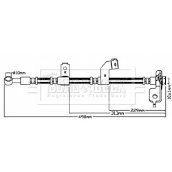 Brake Hose Pipe BORG & BECK BBH8138 OE Ref 58732-4D-000